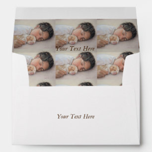 beagle puppy and child realist portrait painting envelopes