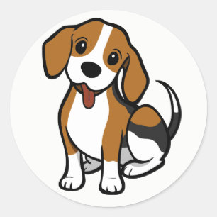 Beagle Puppy Dog Cartoon - Love Beagles Stickers
