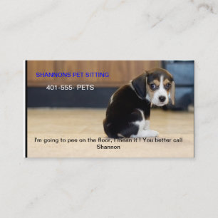 beagle puppy, I'm going to pee on the floor, I ... Business Card