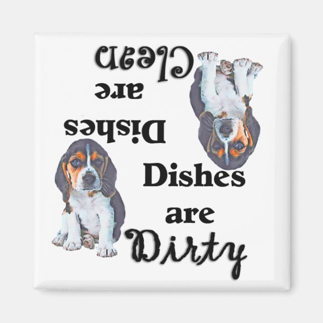 Beagle Puppy Lovers Dishwasher Magnet (Front)