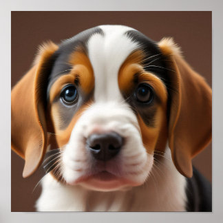 Beagle Puppy Poster