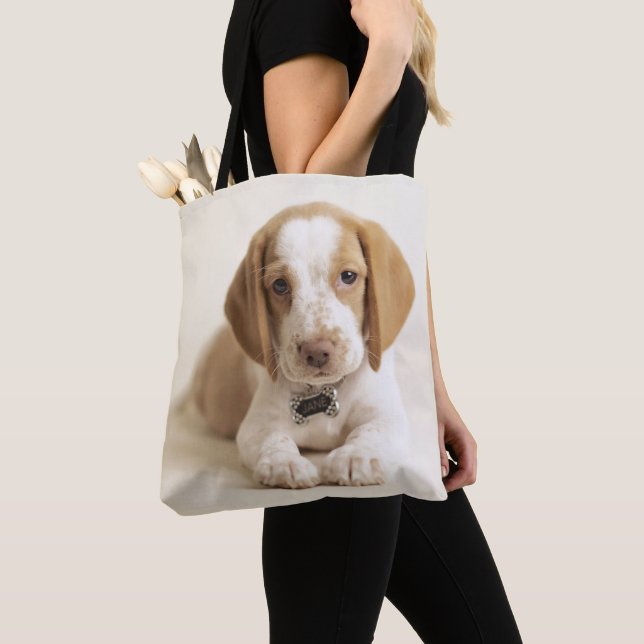 Beagle Puppy Tote Bag (Close Up)