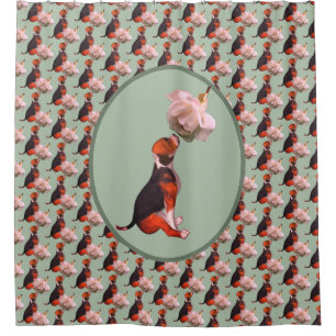 Beagle Puppy White Rose 