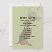 Beagle Puppy White Rose Cute Animal Party