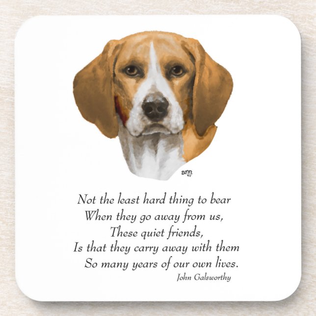 Beagle Rainbow Bridge Coaster (Front)