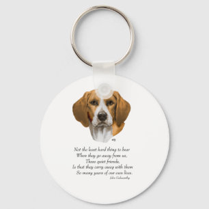 Beagle Rainbow Bridge Keychain
