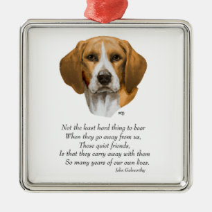 Beagle Rainbow Bridge Metal Ornament