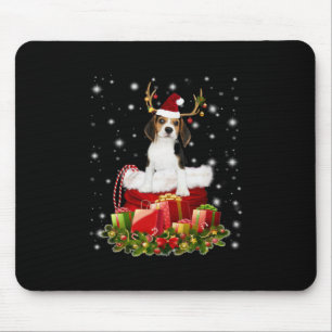 Beagle Reindeer Pressent Christmas Gift Mouse Pad