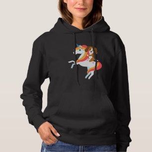 Beagle Riding Unicorn Cute Funny Dog Halloween Cos Hoodie