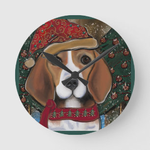 Beagle Round Clock
