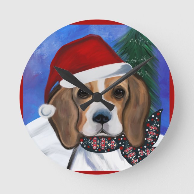 Beagle   round clock (Front)
