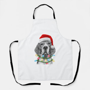 Beagle Santa Christmas Tree Lights Xmas Boys Men D Apron
