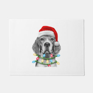 Beagle Santa Christmas Tree Lights Xmas Boys Men D Doormat