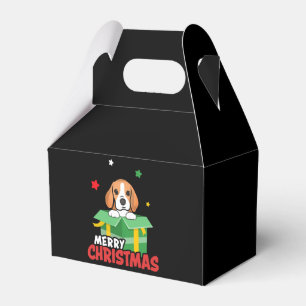 Beagle Santa Dog Lovers Merry Christmas Xmas Favor Box