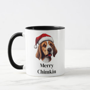 Beagle Santa Hat Christmas Dog Mug
