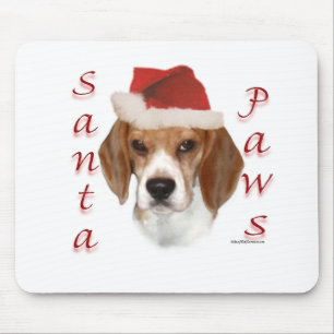 Beagle Santa Paws Mouse Pad
