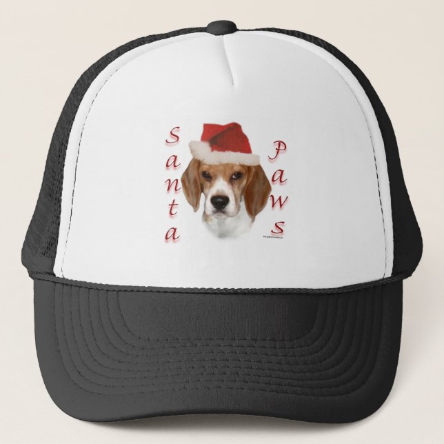Beagle Santa Paws Trucker Hat (Front)