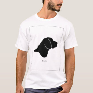 Beagle silhouette black and white T-Shirt