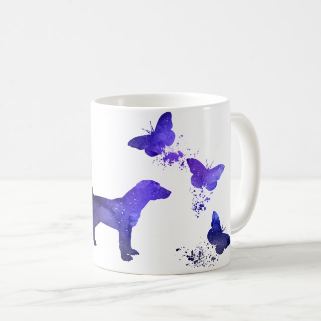 Beagle Silhouette Coffee Mug (Front Right)
