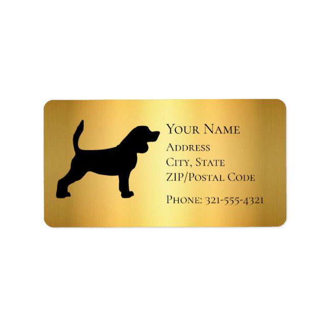 Beagle Silhouette Label (Front)
