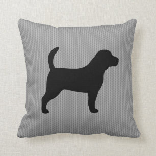 Beagle Silhouette Throw Pillow