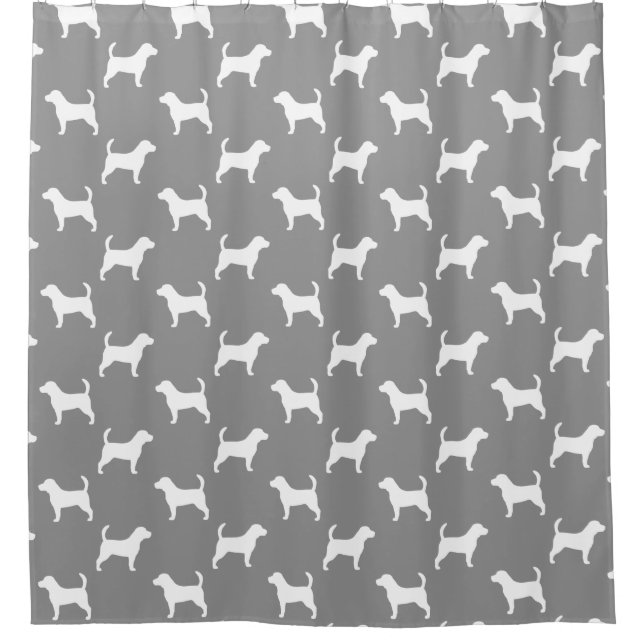 Beagle Silhouettes Pattern Grey (Front)