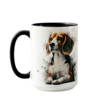 Beagle Splattered Coffee Mug Cup