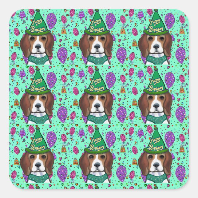 BEAGLE  SQUARE STICKER (Front)