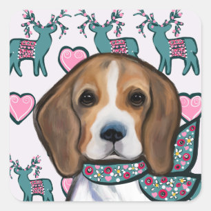 Beagle        square sticker