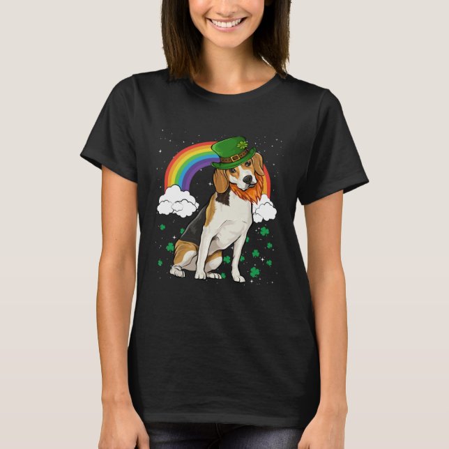 Beagle St Patricks Day Leprechaun T-Shirt (Front)