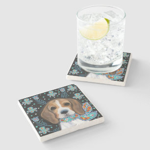 Beagle stone coaster