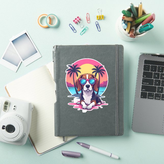 Beagle Sunset Background Shirt, Beagle Mom, Beagle (iPad Cover)
