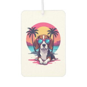 Beagle Sunset Background Shirt, Beagle Mom, Beagle Air Freshener