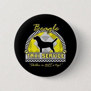 Beagle Taxi Service 2 Inch Round Button