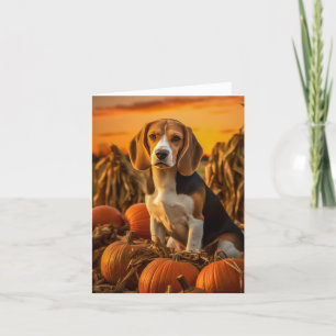 Beagle Thanksgiving Holiday Card