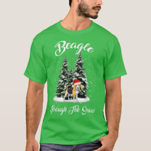 Beagle Through The Snow Christmas T-Shirt