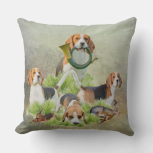 Beagle throw pillow