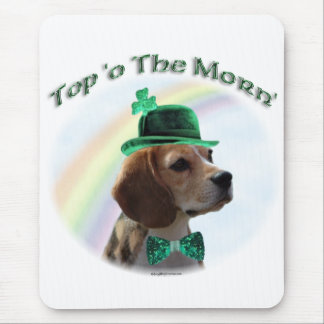 Beagle Top of the Morn'; Beagle St. Patrick's day Mouse Pad