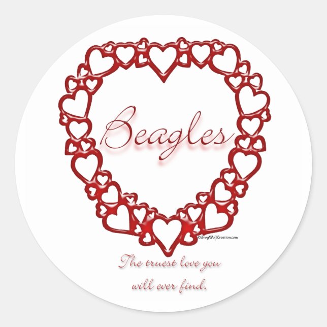 Beagle True Love - Sticker (Front)
