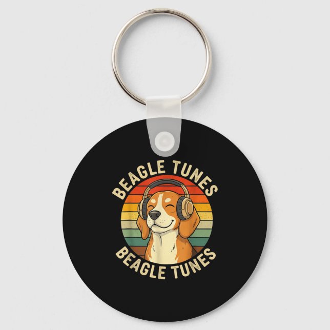 Beagle tunes beagle tunes  keychain (Front)