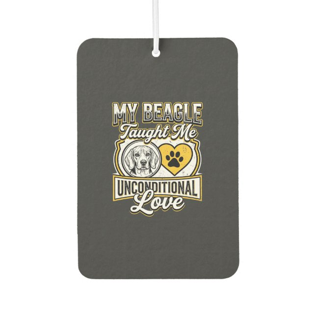 Beagle Unconditional Love Dog Owner Air Freshener (Front)