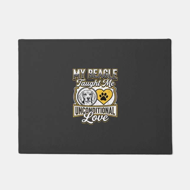 Beagle Unconditional Love Dog Owner Doormat (Front)