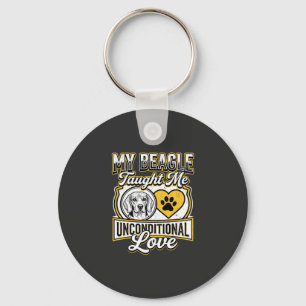 Beagle Unconditional Love Dog Owner Keychain