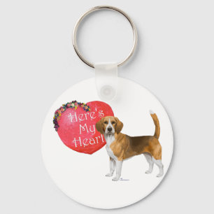 Beagle Valentine Keychain
