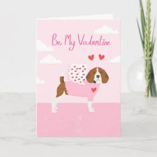 Beagle Valentines day Love card