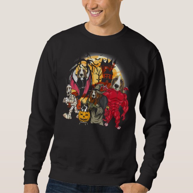 Beagle Vampire Mummy Evil Witch Halloween Costume Sweatshirt (Front)