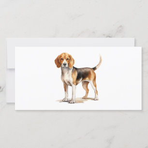 Beagle watercolor art Beagle watercolor print  Card