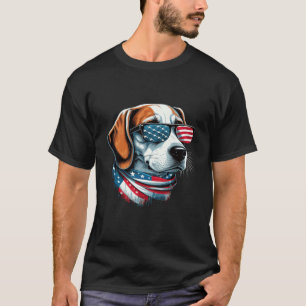 Beagle Waving The American Flag Proud T-Shirt