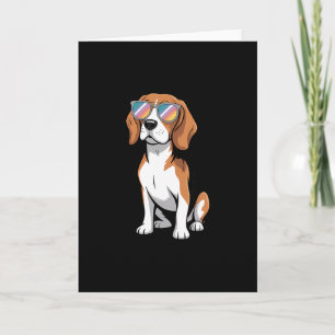 Beagle Wearing Shades Funny Dog Vacation Card