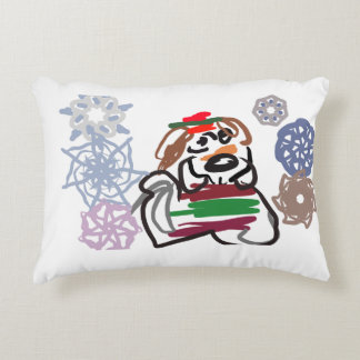 Beagle winter  accent pillow